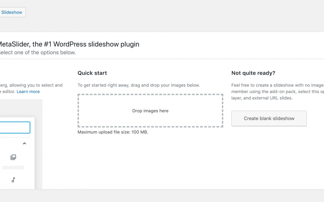 MetaSlider 3.11.0 gets a new start page redesign